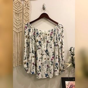 KIMCHI BLUE | White Floral Top
